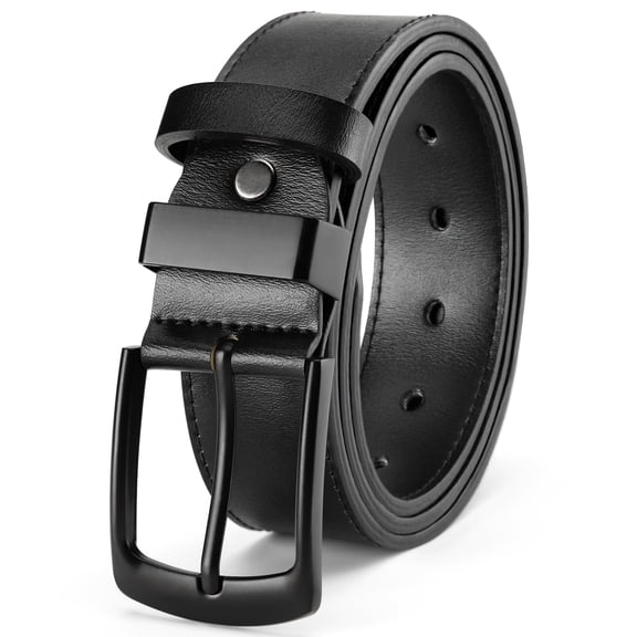 Punplita Men Belt Leather Belts for Men Black Belts for Jeans Pants