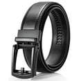 thumbnail image 1 of Punplita Men Belt Black Belts for Men with Automatic Ratchet Buckle Slide Leather for Dress Casual, 1 of 8
