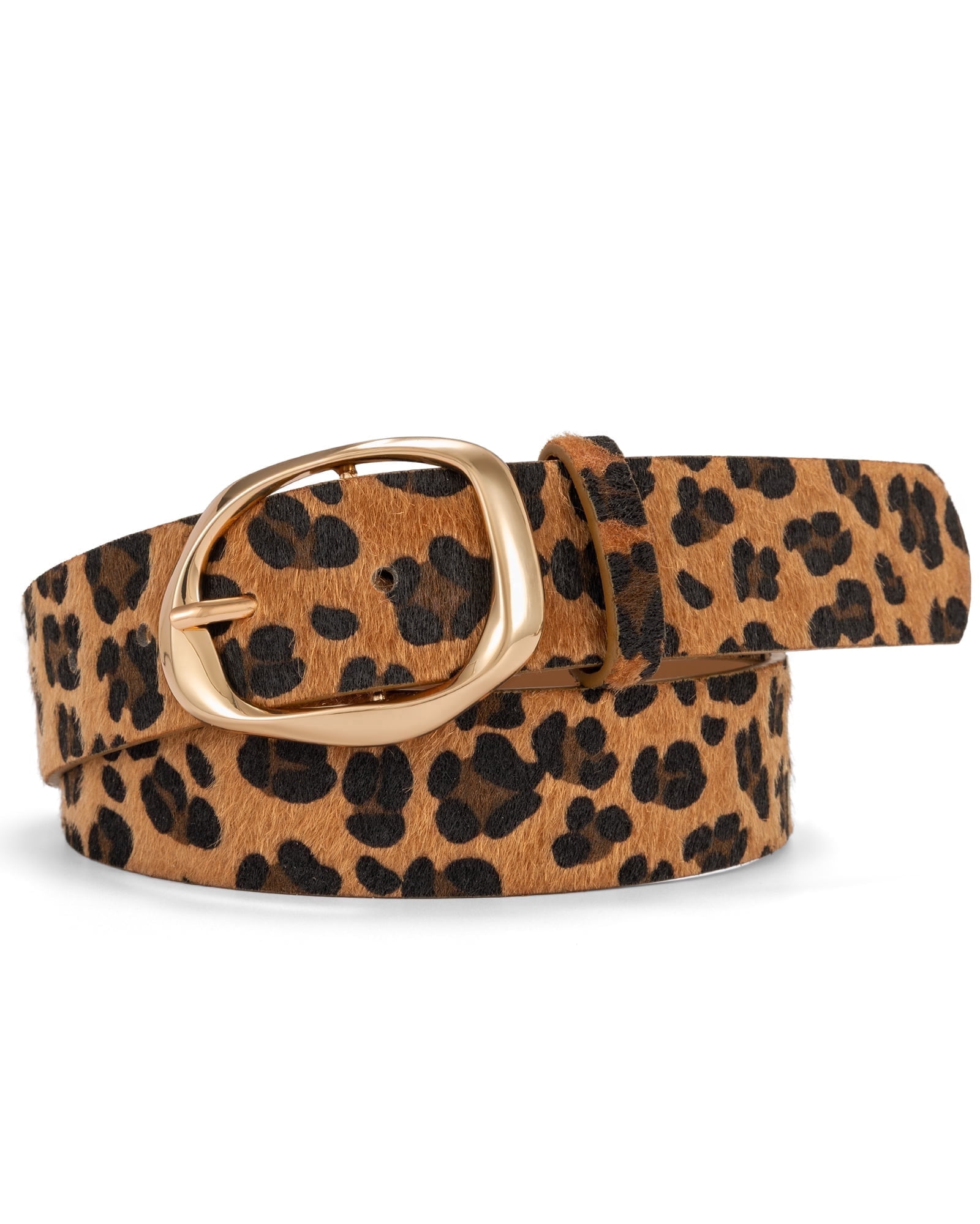Punplita Women Belt Faux Fur Belt Leopard Print with  display picture 3