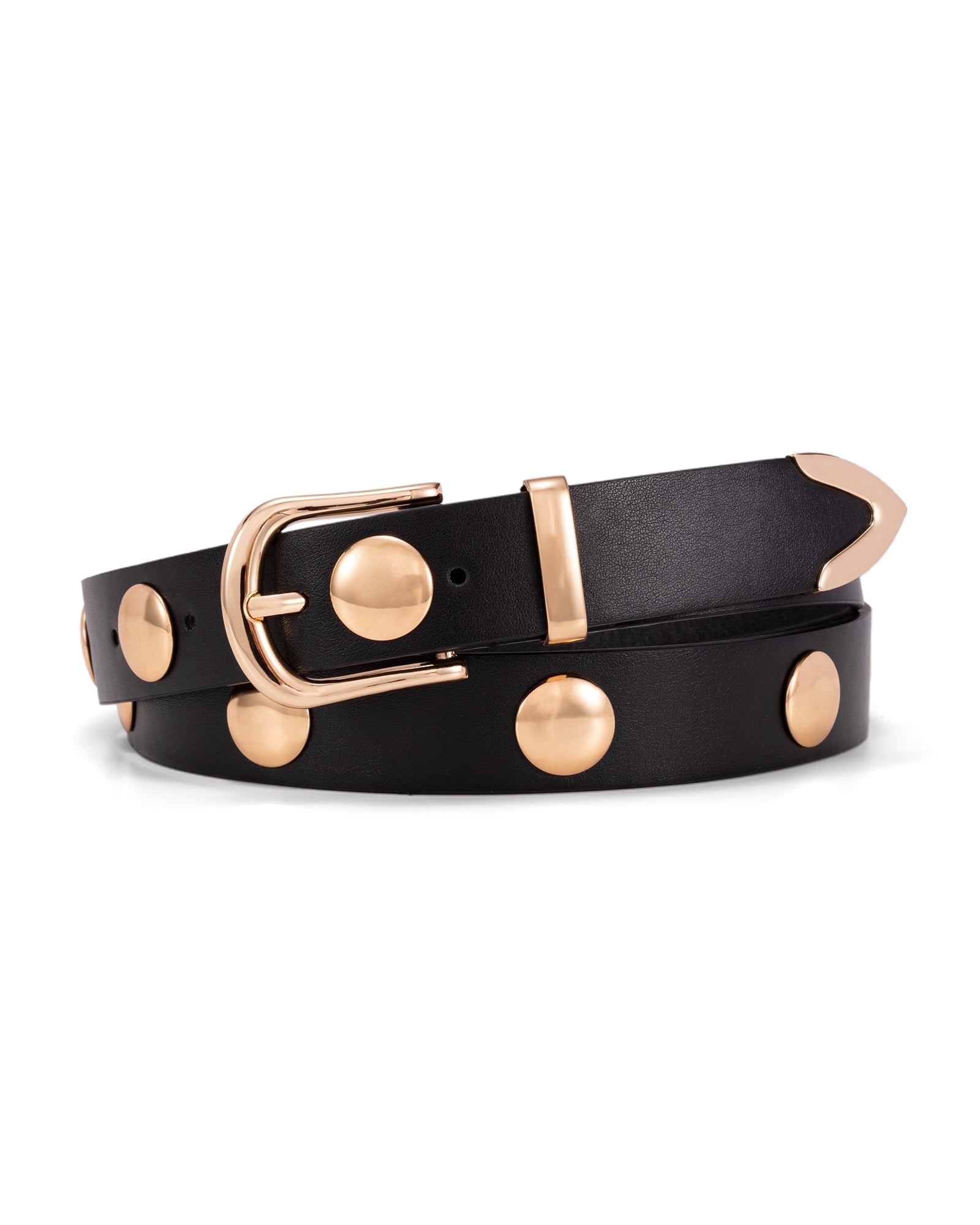 Faux Leather Studded Belt for Jeans Punk Dress Belt Amazon.com: Katutude Women main image 3
