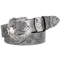 thumbnail image 1 of Punplita Women Belt Western Belts for Dresses Jeans Pants Embossed Buckle Grey Belt Gift, 1 of 9