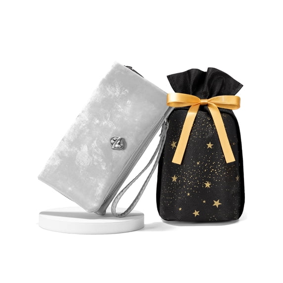 Punplita Women Wallet Leather Long Wallets for Women with Zipper and Card Holder
