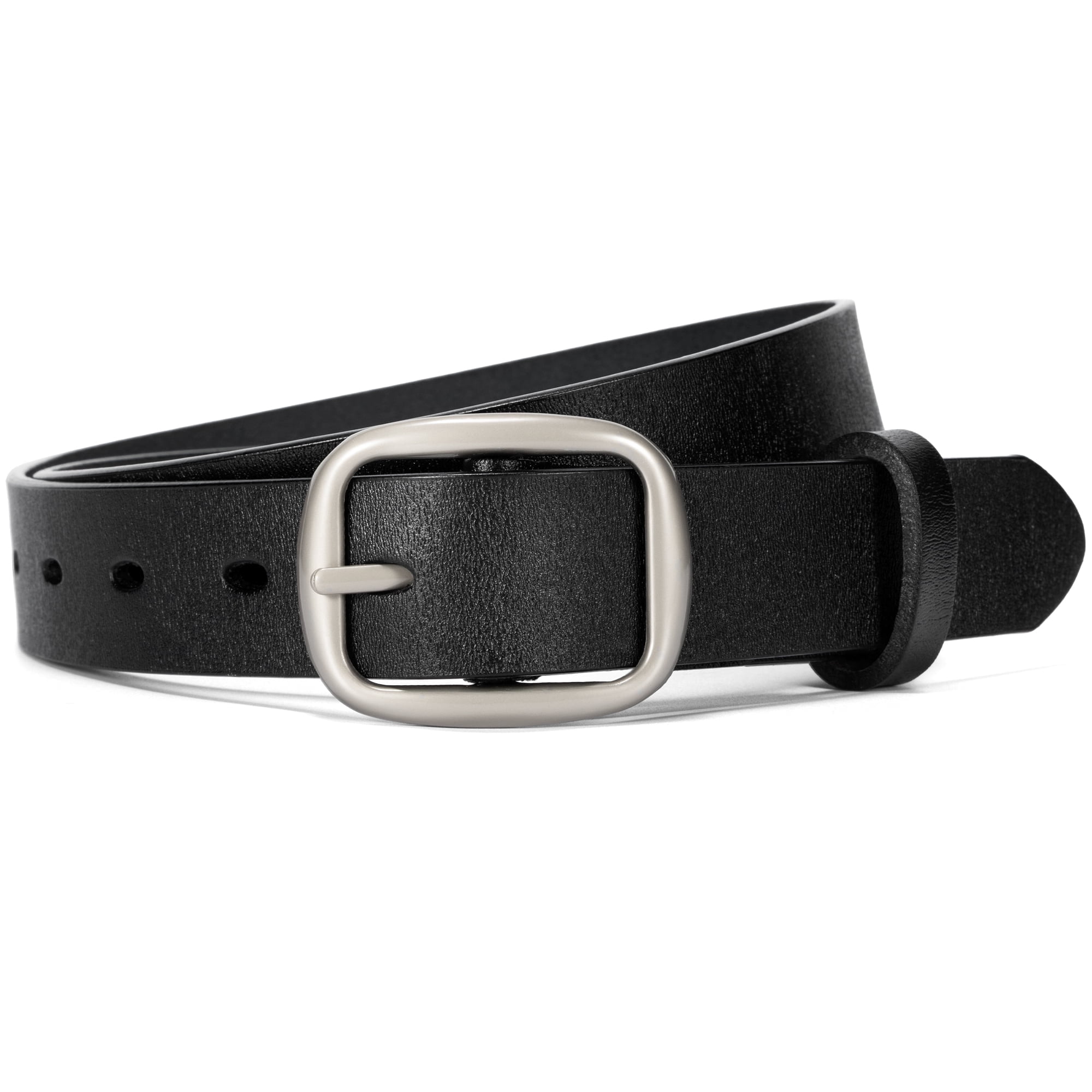 Western Leather Belt for Women Vintage Metal Buckle Adjustable Casual Buy Brown Western Belt With Metal Buckle Loop Tip  main image 3