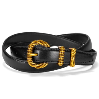 4 Pack Women Skinny Leather Belt Thin Waist Belt with Gold  display picture 3