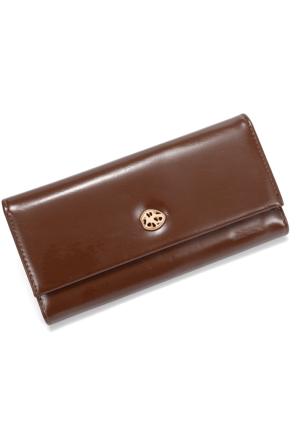 Women Wallet Leopard Snap Button Wallets for Women Multi-Card & Zipper