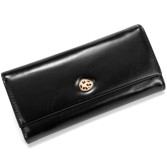 Punplita Women Wallet Leopard Snap Button Wallets for Women