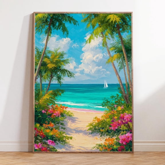 Punta Cana Caribbean Tropical Beach Print Unframed Paper Print