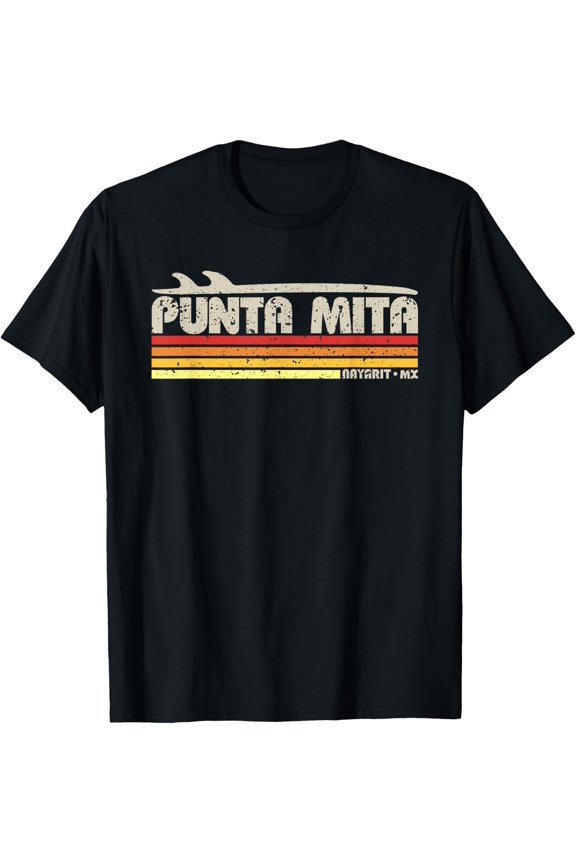 Punta Mita Mexico Retro Surf Paradise T-Shirt
