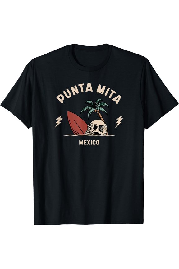 Punta Mita Mexico Surfing Skeleton Skull T-Shirt Unisex T-Shirt