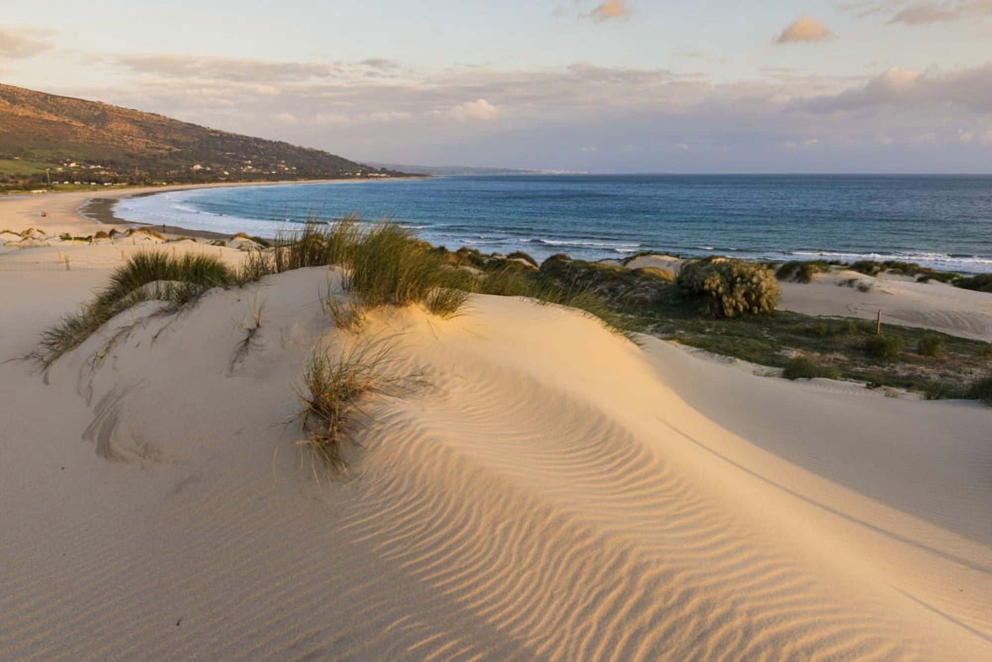 Punta Paloma sand dunes Tarifa Costa de la Luz Cadiz Andalusia Spain Canvas Art - Ben Welsh Design Pics (19 x 12)