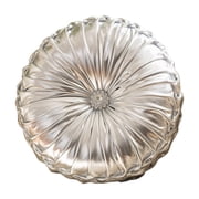 Puntoco 14" Velvet Pleated Round Pumpkin Throw Pillow Couch Cushion Floor Pillow for Sofa Chair Bed Car Home Decorative