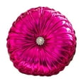 thumbnail image 1 of Puntoco 14" Velvet Pleated Round Pumpkin Throw Pillow Couch Cushion Floor Pillow for Sofa Chair Bed Car Home Decorative, 1 of 6