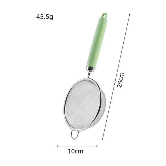 Puntoco 1PCS 304 Stainless Steel Colander Spoon, Multi-hole Filter Design, Household Strainer for Noodle Fishing Oil Filtering Daily Cooking -8.46 × 2.76 in