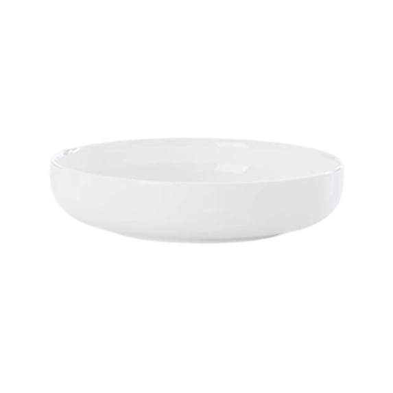 Puntoco 1PCS 8 Inch Cream White Porcelain Pasta Soup Plates Salad Serving Bowls Microwave Safe Tableware for Pasta Soups Salad and Daily Dining