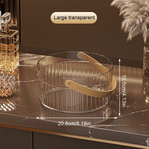 Puntoco 1PCS Acrylic Ice Bucket Plastic Carrying Champagne Bucket High Value Clear Drink Cooler for Home Bar KTV Party Wedding and Festival Use -8.318*4.13IN