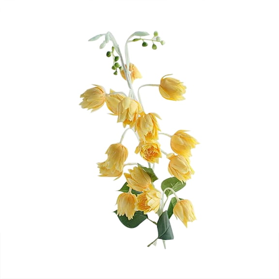 Puntoco 1PCS Artificial Campanula Flower, Decorative Simulation Flower for Wedding Home Indoor Layout -35.43IN