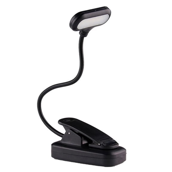 Puntoco 1PCS Clip‑On LED Reading Desk Lamp, Intelligent Folding Design with USB Charging Cable, Eye‑Caring Light for Bedroom Dormitory Study and Home Use -7.9*3.1IN