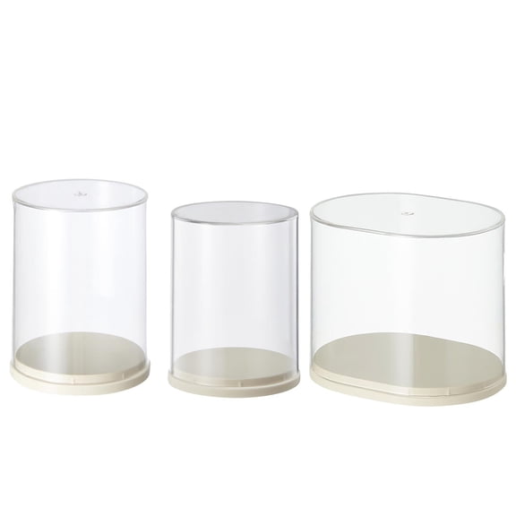 Puntoco 1PCS Doll Display Storage Stand, Transparent Collectible Doll Display Box for Figure Collection Exhibition -3.5*4.7*3.9IN