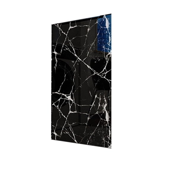 Puntoco 1PCS Faux Marble Self-Adhesive Film, Waterproof Oil-Proof Sticker, Decorative for Kitchen Countertops, Cabinets & Furniture -118.11x23.62in