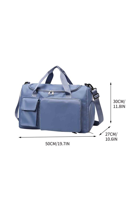 1PCS Large Capacity Multi Compartments Cloth Shoulder Crossbody Bag Casual Daily Bag Lightweight Portable for Shopping Travel and Daily Use -19.7*10.6*11.8IN