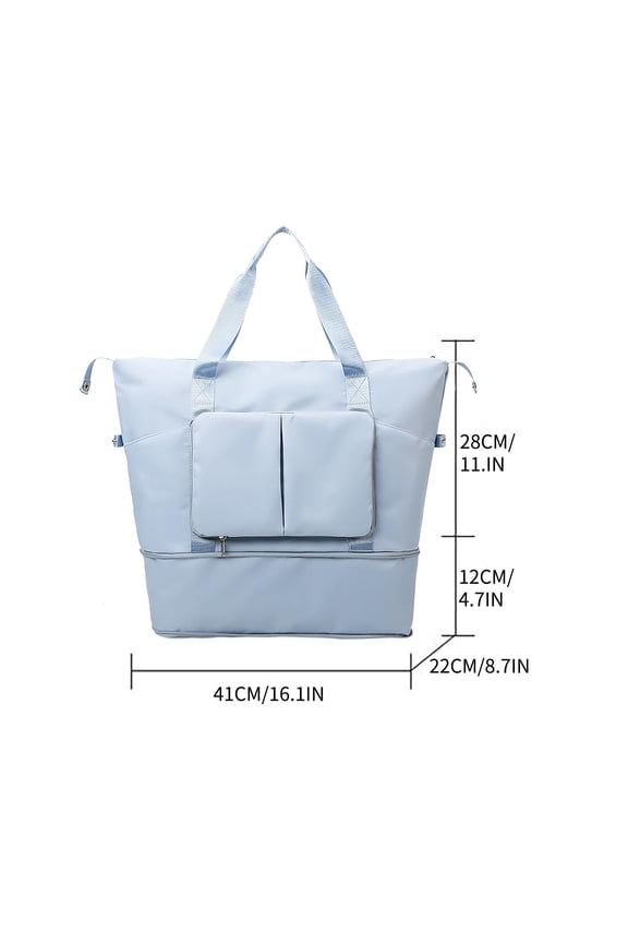 1PCS Large Capacity Nylon Canvas Crossbody Bag Multi Compartment Shoulder Bag for Daily Casual Travel -16.1*8.7*15.8IN