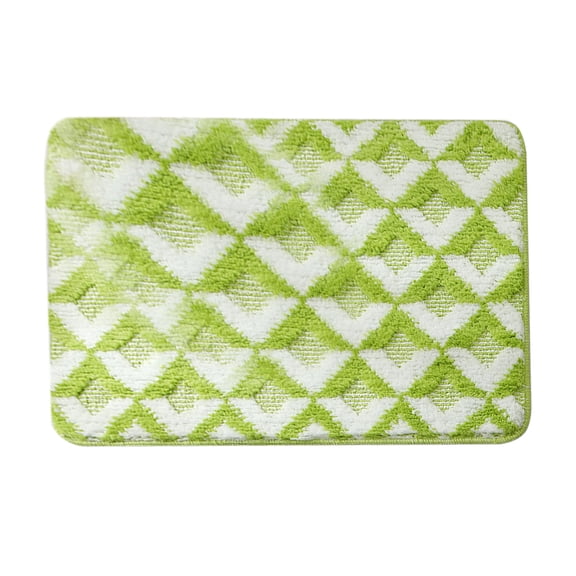 Puntoco 1PCS Machine Woven Bathroom Absorbent Mat Non Slip Entryway Rug Secure Grip Floor Mat for Bedroom Toilet Door and Shower Room -16x23.62in