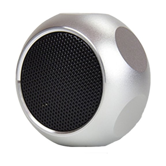 Puntoco 1PCS Mini Wireless Bluetooth Speaker Portable Outdoor Metal Audio Player Plug-in Small Sound Box for Travel Home and Sports -1.96x1.37in