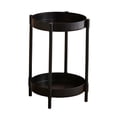 thumbnail image 1 of Puntoco 1PCS Modern Minimalist Iron & Plastic Round Side Table Lightweight Small Coffee Table for Living Room Bedroom Balcony office -20x13in, 1 of 6