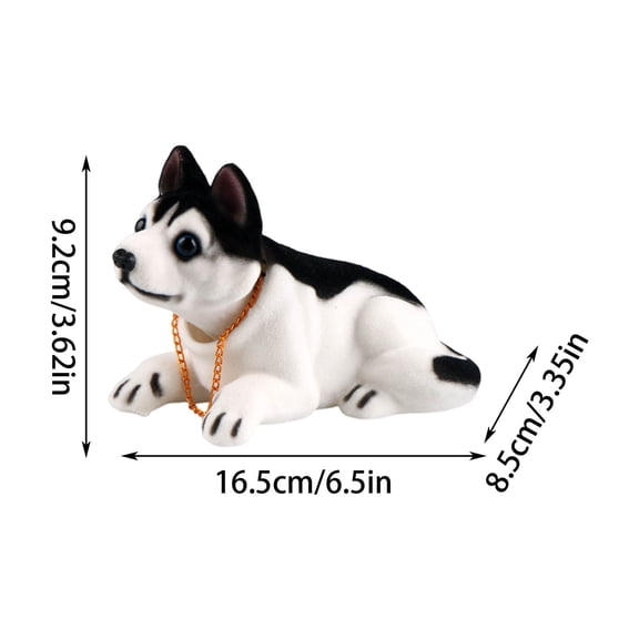 Puntoco 1PCS Nodding Shaking Head Resin Ornament Cute Doll Car Interior Decoration for Vehicle Dashboard and Home Decor -6.50 × 3.35 × 3.62 IN