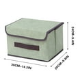 thumbnail image 1 of Puntoco 1PCS Non-woven Foldable Storage Box Dustproof Organizer for Dormitory Clothes Sundries and Home Space Saving -14.2*9.8*9.4IN, 1 of 3