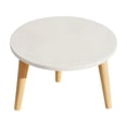 thumbnail image 1 of Puntoco 1PCS Small Round Coffee Table Side Table Bedside Table Simple Modern Tea Table for Balcony Living Room Bedroom and Home -11.81x11.81x11.81in, 1 of 6