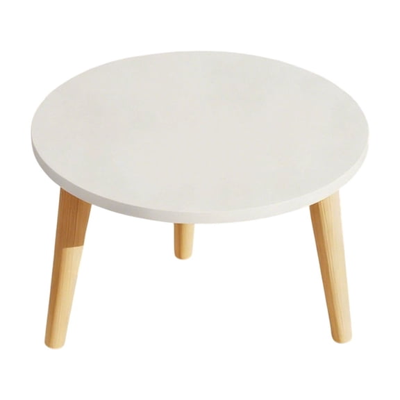 Puntoco 1PCS Small Round Coffee Table Side Table Bedside Table Simple Modern Tea Table for Balcony Living Room Bedroom and Home -11.81x11.81x11.81in