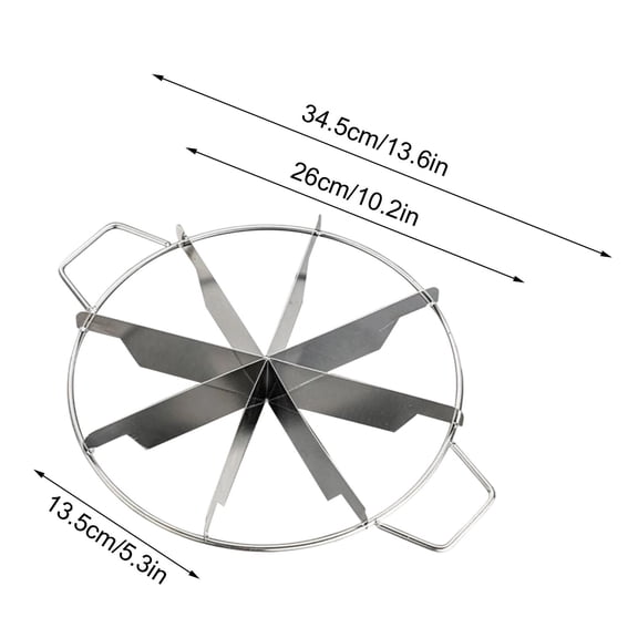 Puntoco 1PCS Stainless Steel Round Cake Pizza Divider Layered Cutting Tool Even Slicer for Baking Pastry and Dessert Preparation -10.2IN