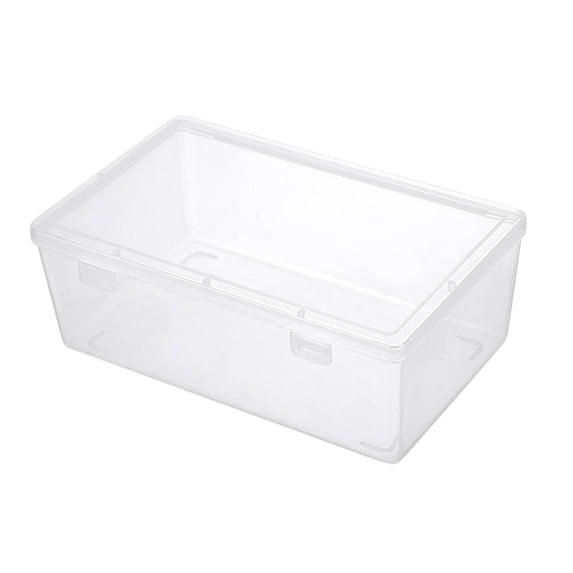 Puntoco 1PCS Transparent Book Storage Box, Sorting Packaging Organizer Case, Desktop Shelf for Picture Books Textbooks and School Supplies -8.5*5.3*3.9IN