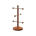 thumbnail image 1 of Puntoco 1PCS Wooden Mug Tree Coffee Cup Holder Stand Countertop Organizer with Key Jewelry Glasses Storage for Home Entryway -5.51*12.99in, 1 of 6