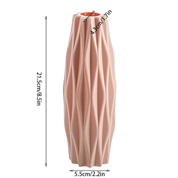 Puntoco 1pc Composite Plastic Flower Vase for Flower, Unbreakable Small Tall White Bud Floral Vases Bulk for Table Centerpieces Living Room Arranging Bouquets Wedding Decor