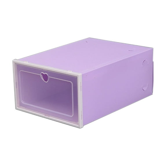 Puntoco 1pcs Shoe Box Shoe Storage Box Clear Shoe Organizer Shoe Crates Storage Bins with Lid Drawers for Clothes Paper Storage Drawers Plastic Pink Thicken Showcase Clamshell