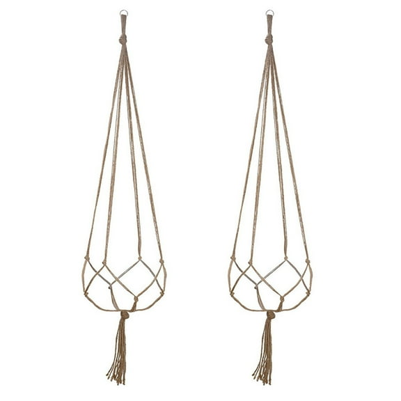 Puntoco 2 Pack Plant Hanger Indoor Hanging Planter for Plants Holder, Different Size for Boho Home Decor