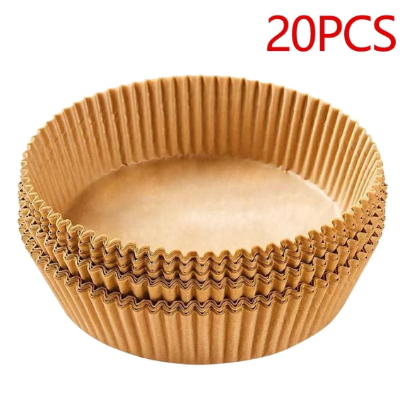 Puntoco 20PCS Air Fryer Disposable Paper Liner Oil-proof High Temperature Food Grade Pad for Oven Baking Barbecue and Kitchen Cooking -7.87IN