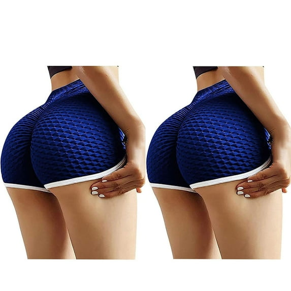 Puntoco 2Pc Women'S Clearance Yoga Pants Basic Slip Bike Shorts Compression Workout Leggings Yoga Shorts Pants Black