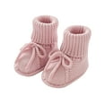 thumbnail image 1 of Puntoco Baby Booties Newborn First Walkers Cozy Shoes Warm Knit Soft Booties for Toddler Infant Boy Girl Kids Shoes Clearance, 1 of 2