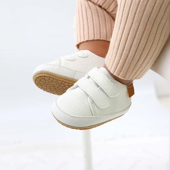 Puntoco Baby Boys Girls High Top Ankle PU Leather Sneakers Soft Rubber Sole Infant Moccasins Newborn Oxford Loafers Anti-Slip Toddler Wedding Uniform Dress Shoes Kids Shoes