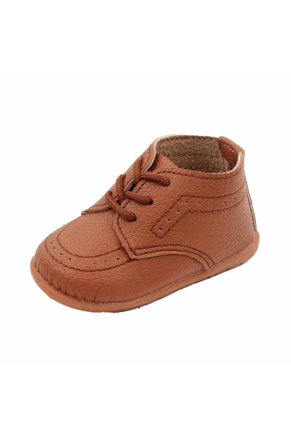Baby Boys Girls Oxford Dress Shoes Infant Toddler PU Leather Soft Sole Wedding Walking Non-Slip Shoe Kids Shoes Clearance