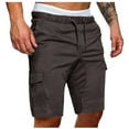 thumbnail image 1 of Puntoco Cargo Shorts Drawstring Pants,Men'S Plus Size Cargo Shorts Multi-Pockets Relaxed Summer Beach Shorts Pants Dark Gray 6(L), 1 of 7