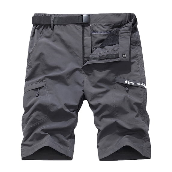 Puntoco Cargo Shorts Drawstring Pants,Men'S Plus Size Cargo Shorts Multi-Pockets Relaxed Summer Beach Shorts Pants Dark Gray XXXXXL