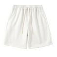 thumbnail image 1 of Puntoco Cargo Shorts Drawstring Pants,Men'S Pocket Beach Pants Sports Running Shorts Gym Workout Shorts Sports Training Shorts White XL(XL), 1 of 9