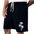 thumbnail image 1 of Puntoco Cargo Shorts for Men Stretch Waist,Men'S Lace-Up Elastic Waist Pocket Exercise Fitness Home Half Shorts Pants Dark Blue 8(XL), 1 of 4