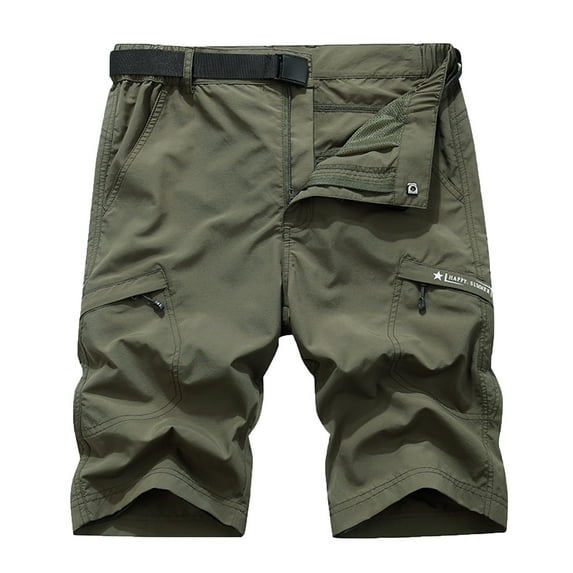 Puntoco Cargo Shorts for Men Stretch Waist,Men'S Plus Size Cargo Shorts Multi-Pockets Relaxed Summer Beach Shorts Pants Army Green 14(XXXXL)
