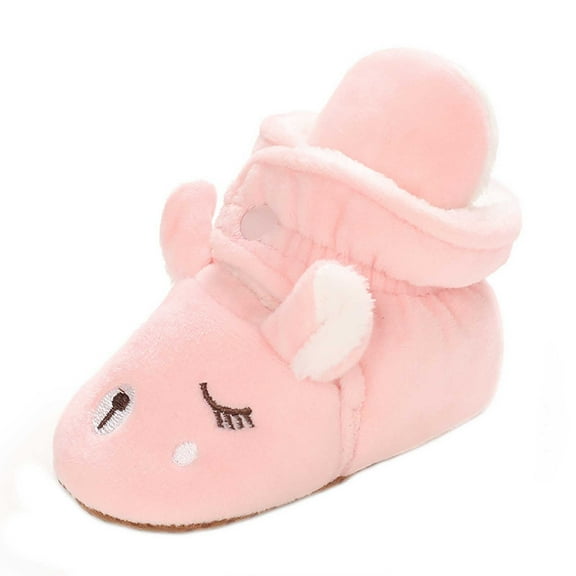 Puntoco Christmas Newborn Baby Boots Soft Anti-Slip Sole Warm Winter Snow Booties Toddler Infant Girls Boys Moccasins Prewalker Shoes Kids Shoes Clearance