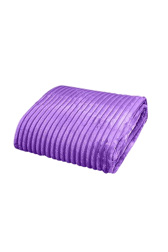 Clearance 27X39In Flannel Blanket Soft Warm Cozy Bed Blanket Plush Sofa Throw Blanket Purple